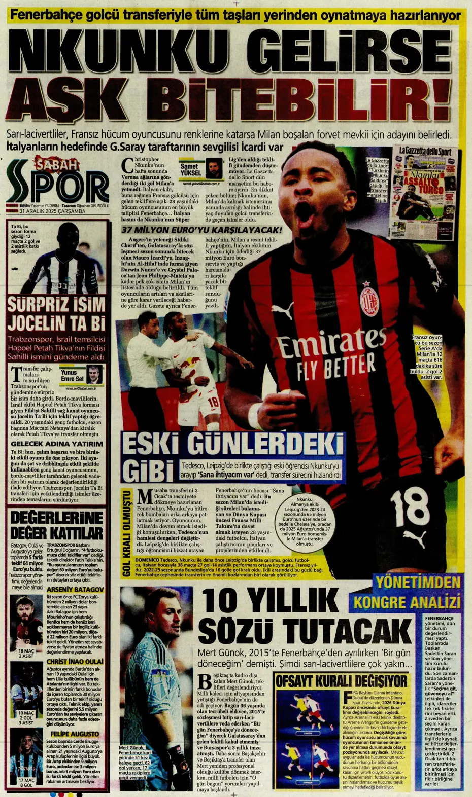 "Rafa Silva'nın yerine bomba isim geliyor" | Sporun manşetleri - 20