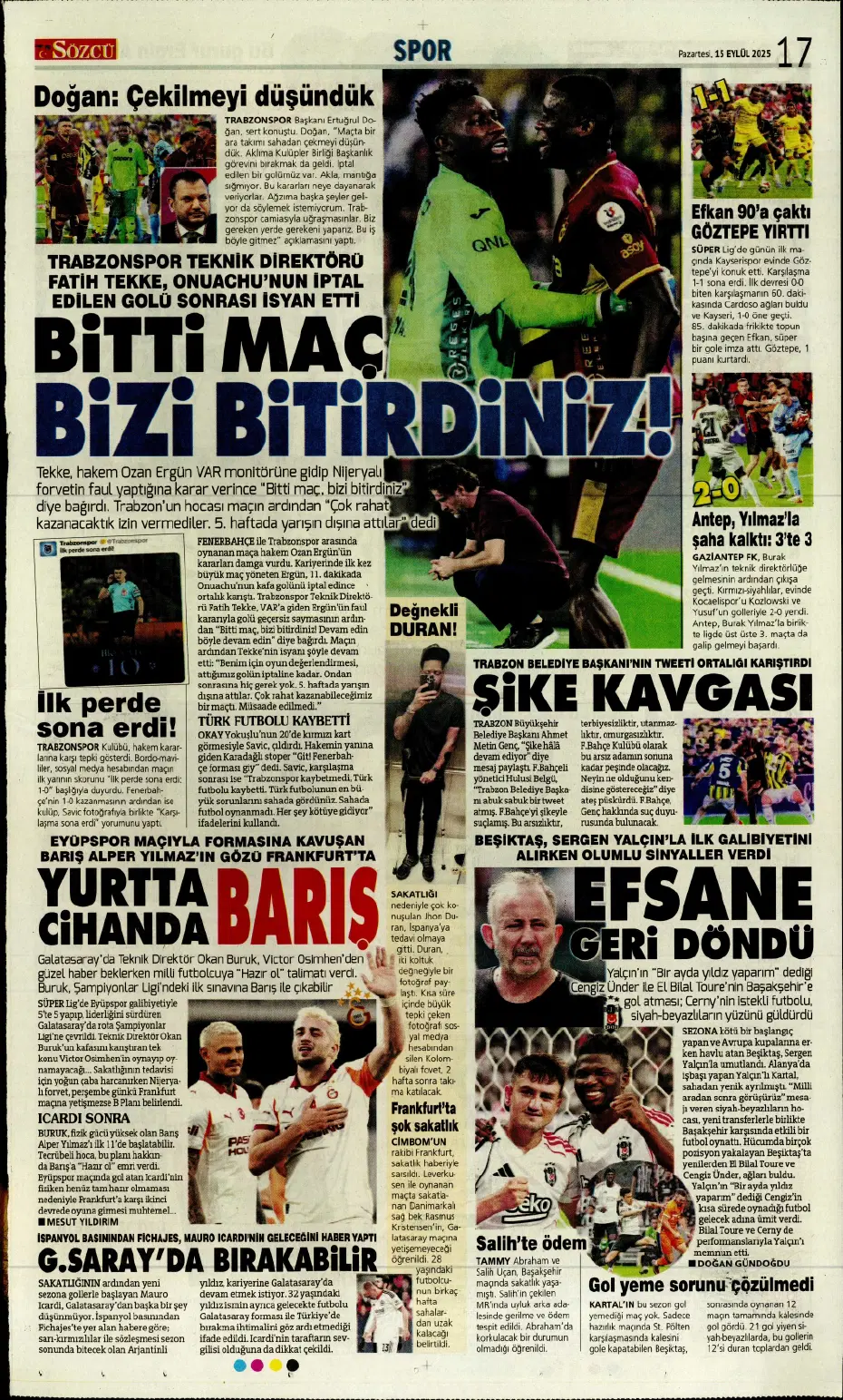 "Galatasaray'da Leroy Sane sıkıntısı" | Sporun manşetleri - 8