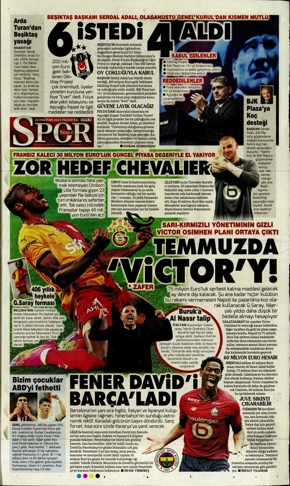 "Fenerbahçe'den Jadon Sancho bombası" | Sporun manşetleri - 8
