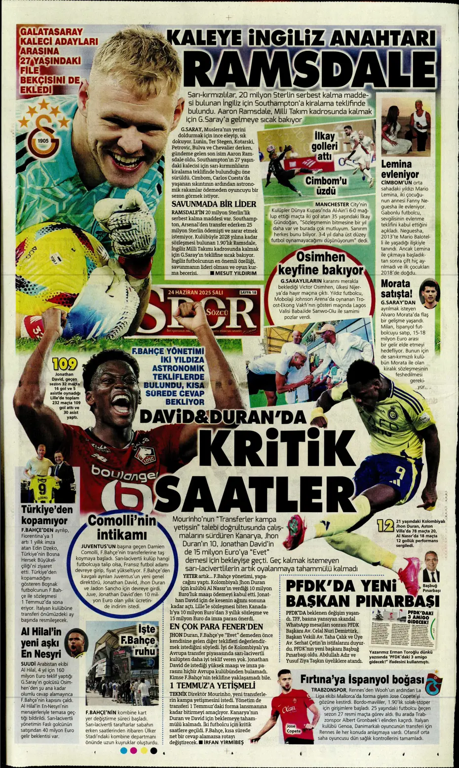 "Victor Osimhen'de son 16 gün" | Sporun manşetleri - 9