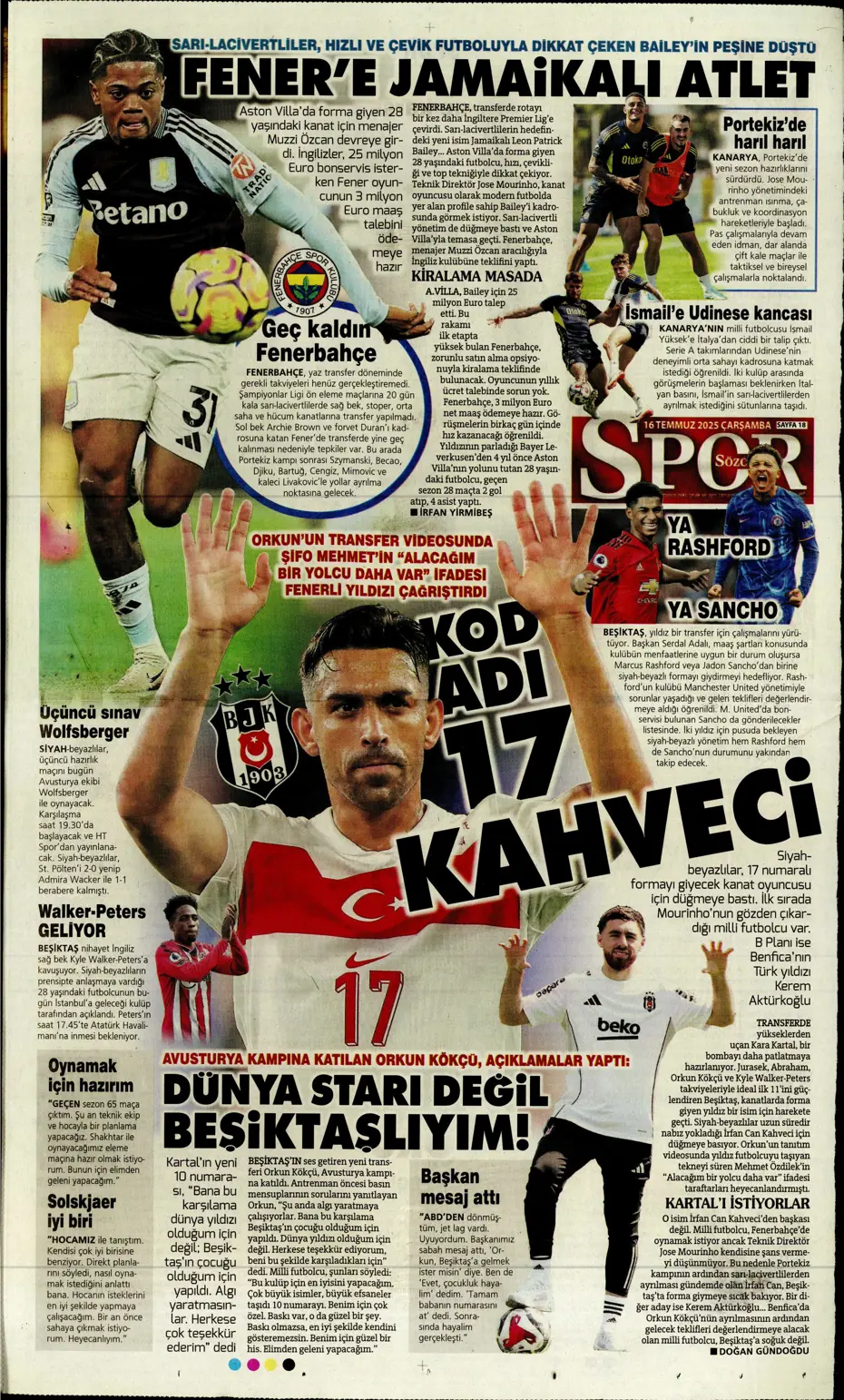 "Sofyan Amrabat'tan şok eden tavır" | Sporun manşetleri - 8