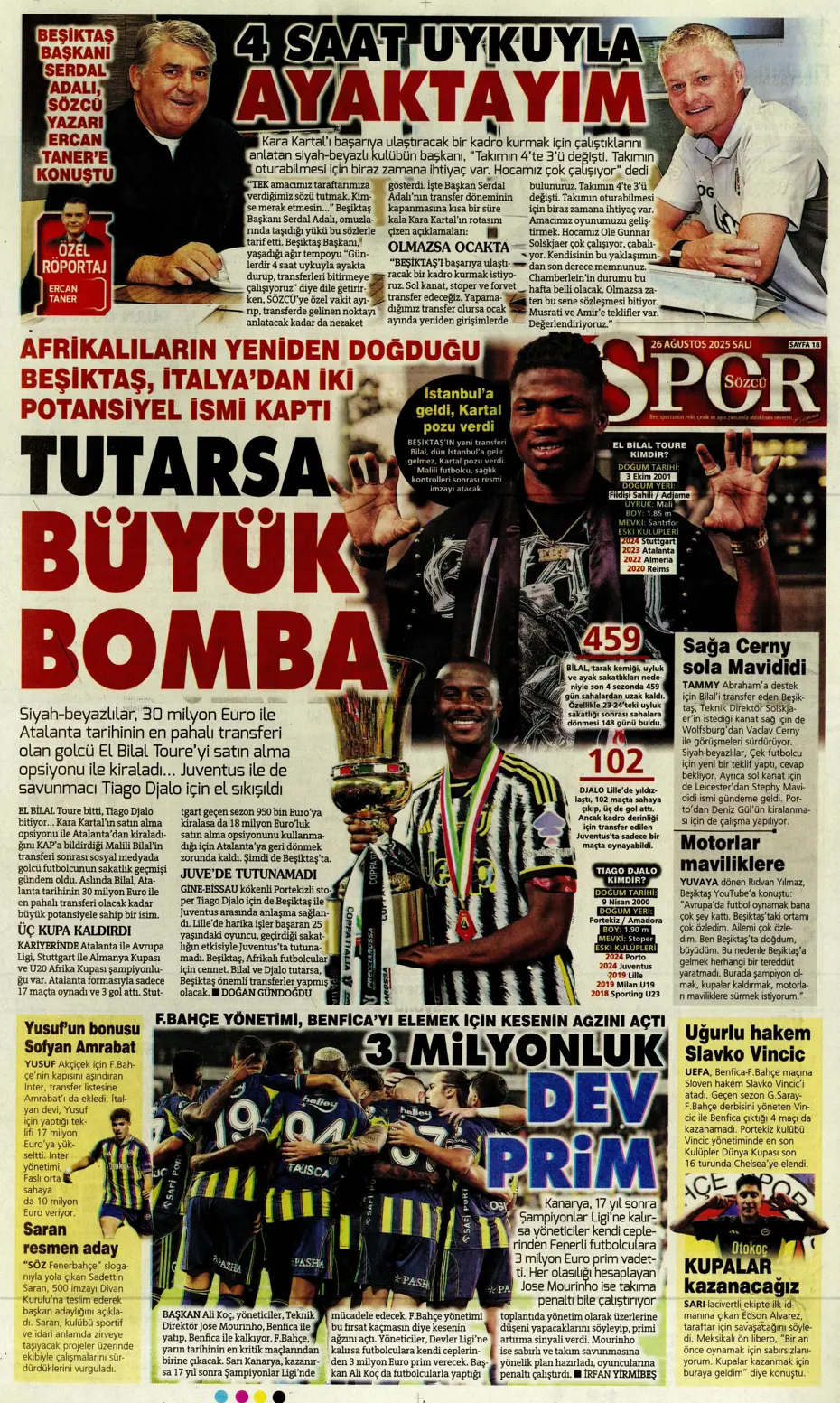 "Fenerbahçe, Zinchenko'yu bitiriyor" | Sporun manşetleri - 8
