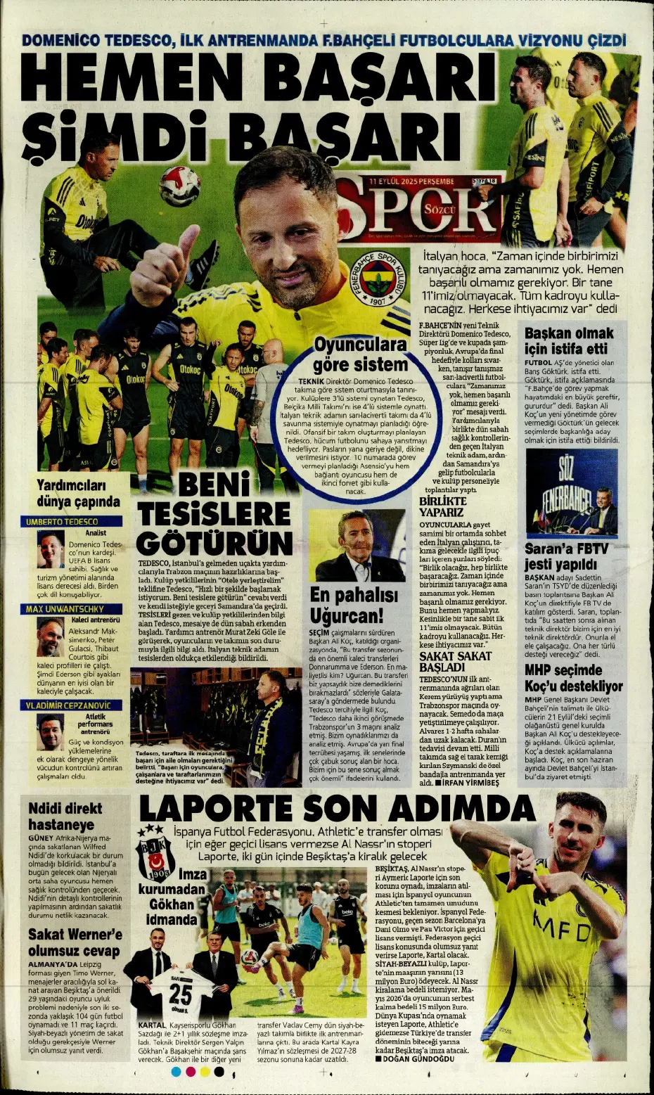 "Laporte ile mutlu son" | Sporun manşetleri - 7