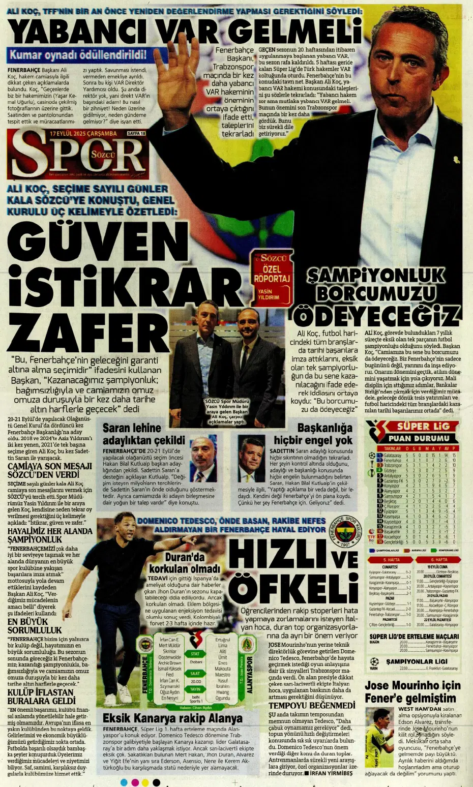 "Okan Buruk'un İlkay-Sane planı" | Sporun manşetleri - 5