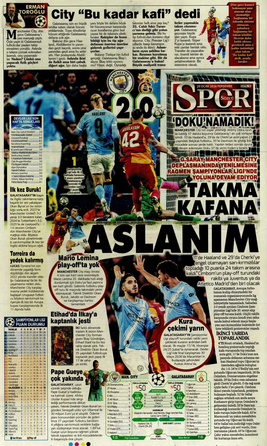 "Galatasaray'dan Şampiyonlar Ligi maçı sonrası transfer: İş bitirildi" | Sporun manşetleri - 16 "Galatasaray'dan Şampiyonlar Ligi maçı sonrası transfer: İş bitirildi" | Sporun manşetleri - 16