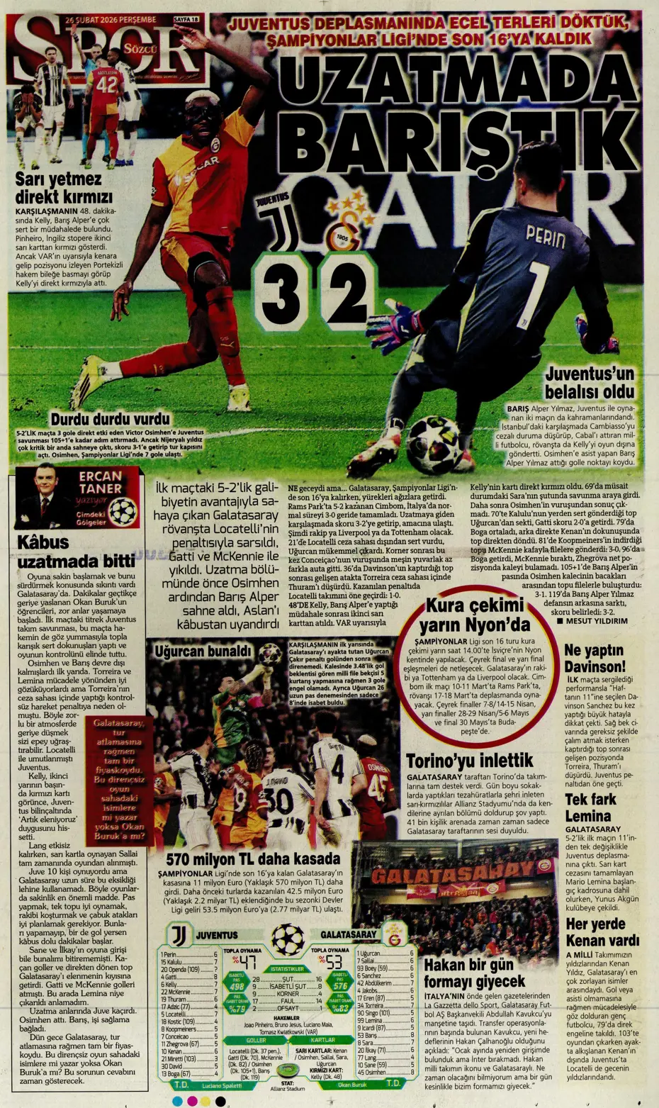 "Galatasaray kabustan zafer çıkardı" | Sporun manşetleri - 14