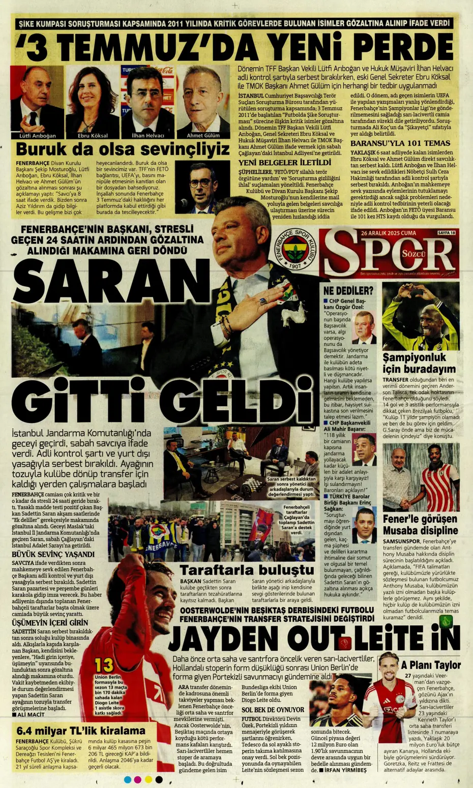 "Kerem Aktürkoğlu'na beklenmedik talip çıktı" | Sporun manşetleri - 10