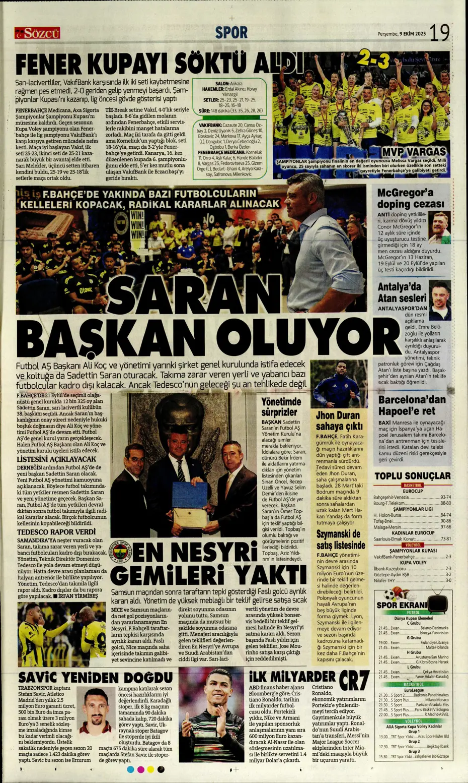 "Fenerbahçe, Tedesco'yla ilgili kararını verdi" | Sporun manşetleri - 7