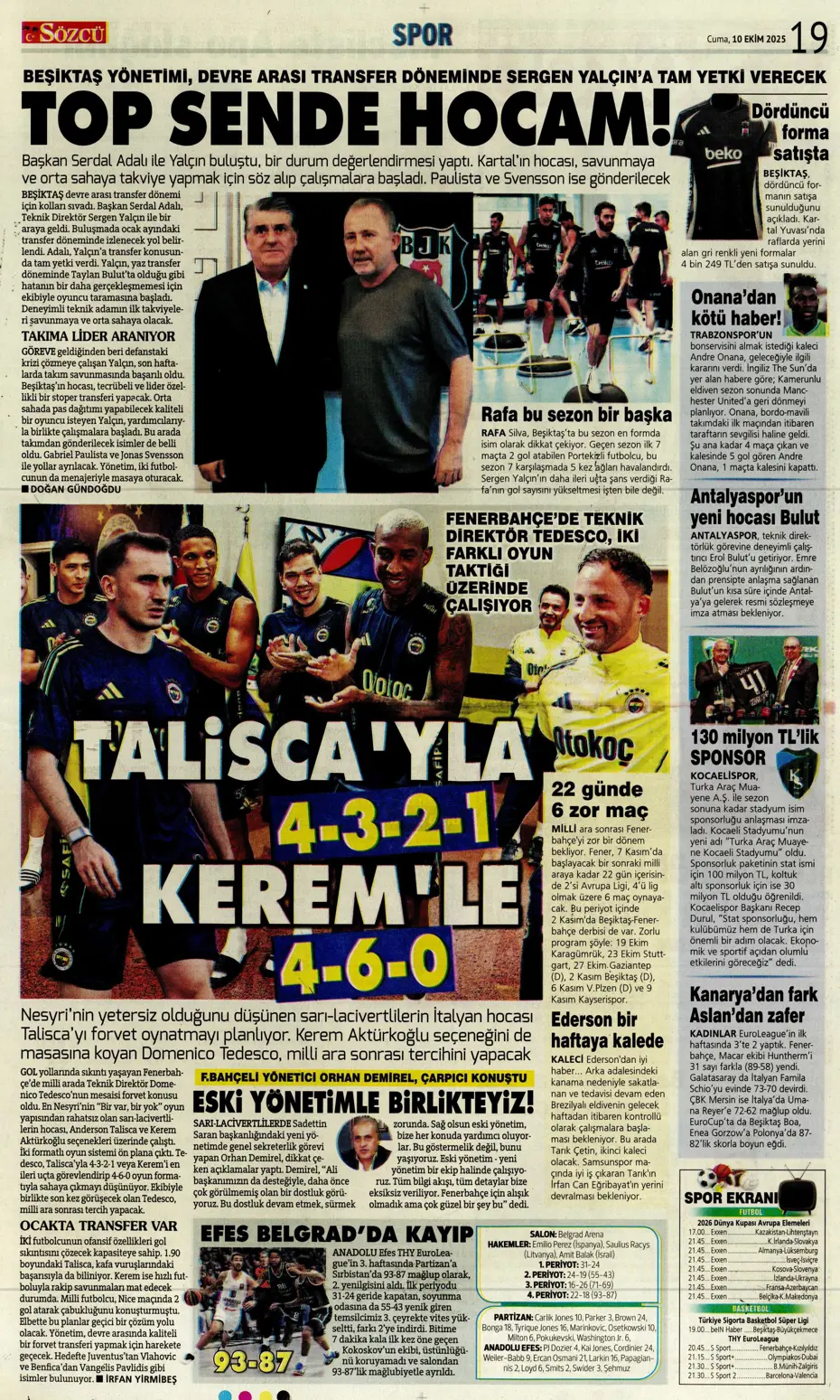 "Sadettin Saran ilk transferini milli yıldızla yapıyor" | Sporun manşetleri - 7