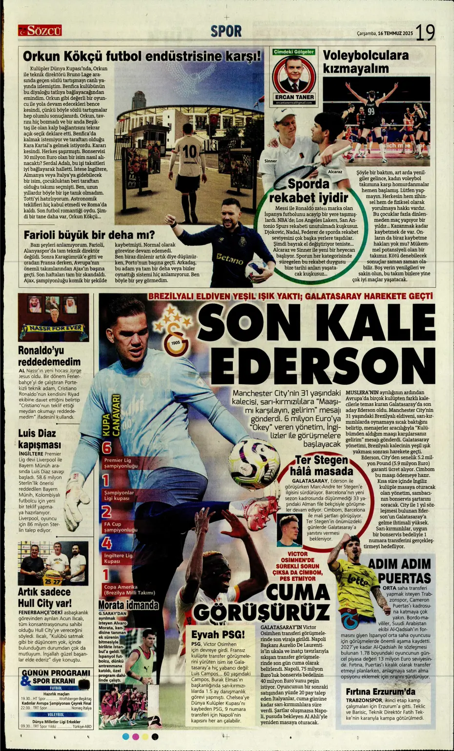 "Sofyan Amrabat'tan şok eden tavır" | Sporun manşetleri - 7