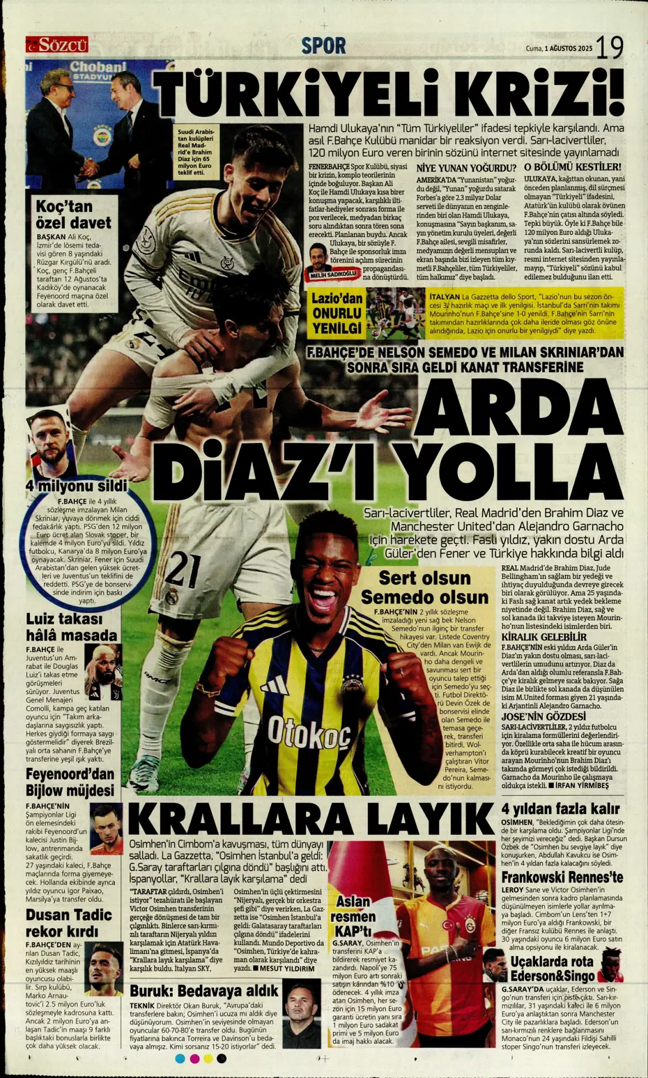 "Ederson için geri sayım" | Sporun manşetleri - 5