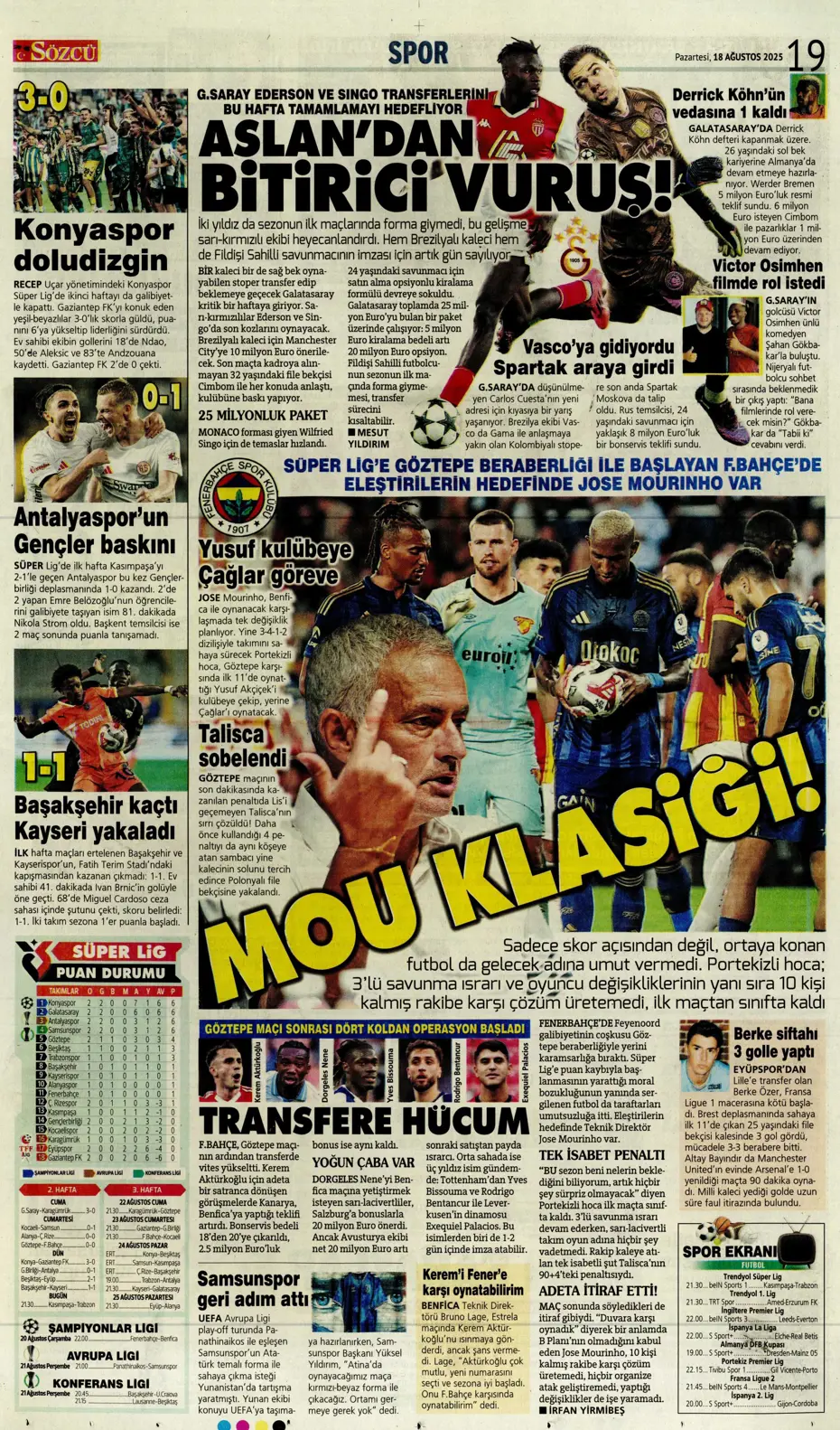 "Galatasaray'dan Antony bombası" | Sporun manşetleri - 9