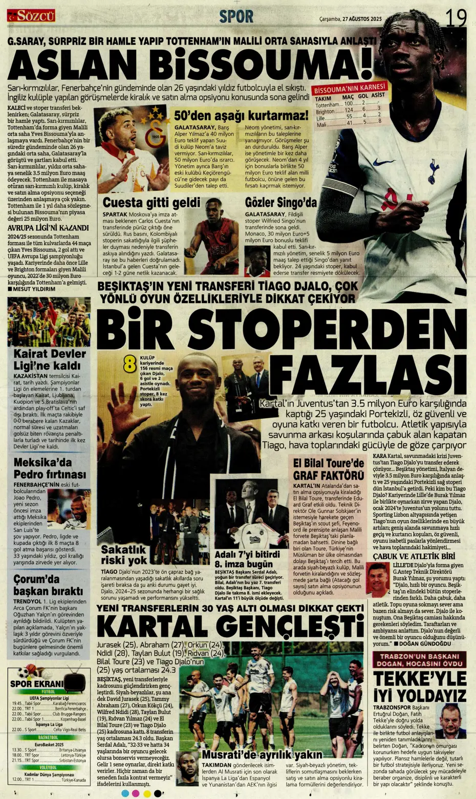 "Fenerbahçe'den 850 milyon euroluk tarihi hamle" | Sporun manşetleri - 6