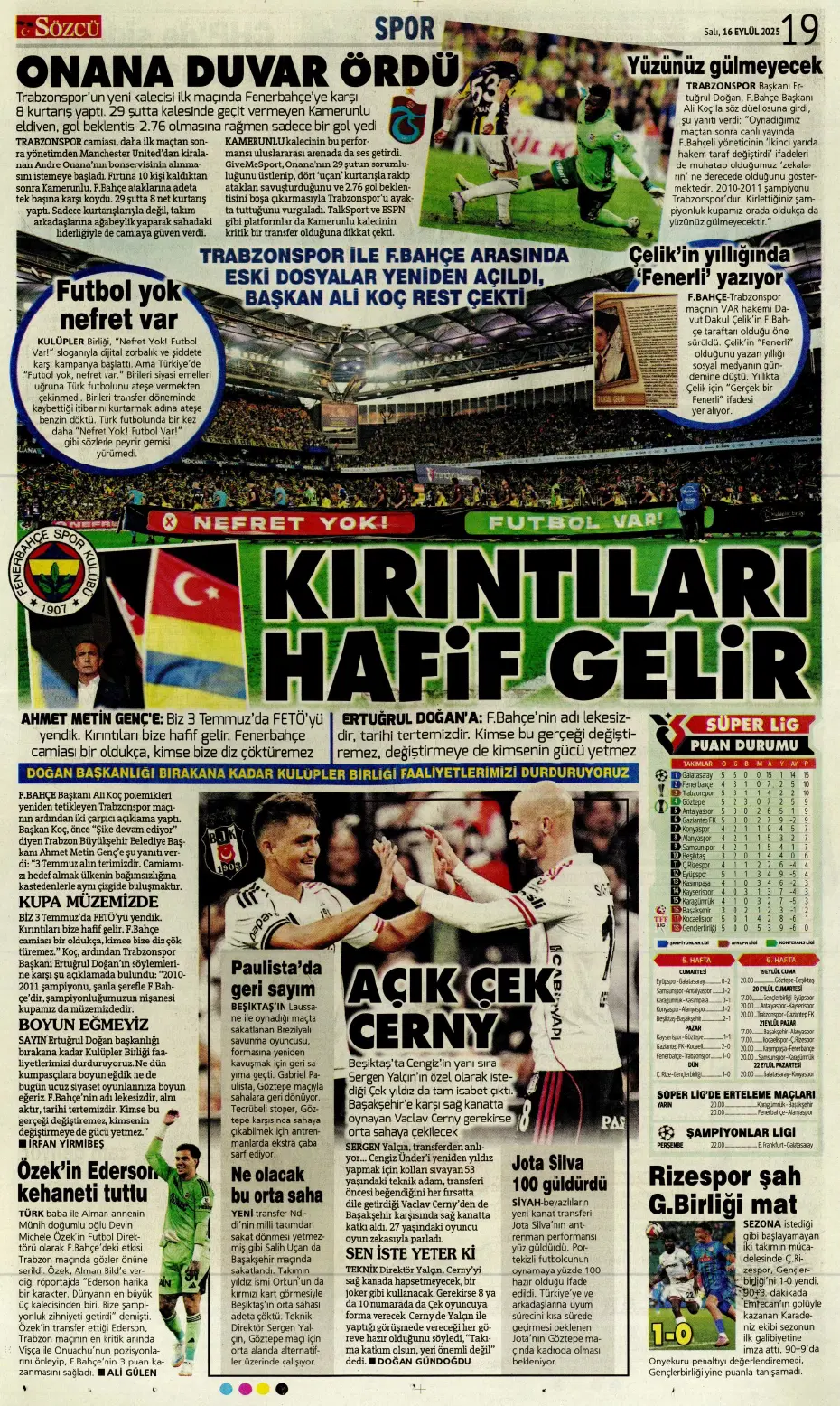 "Fenerbahçe'den David Alaba bombası" | Sporun manşetleri - 5