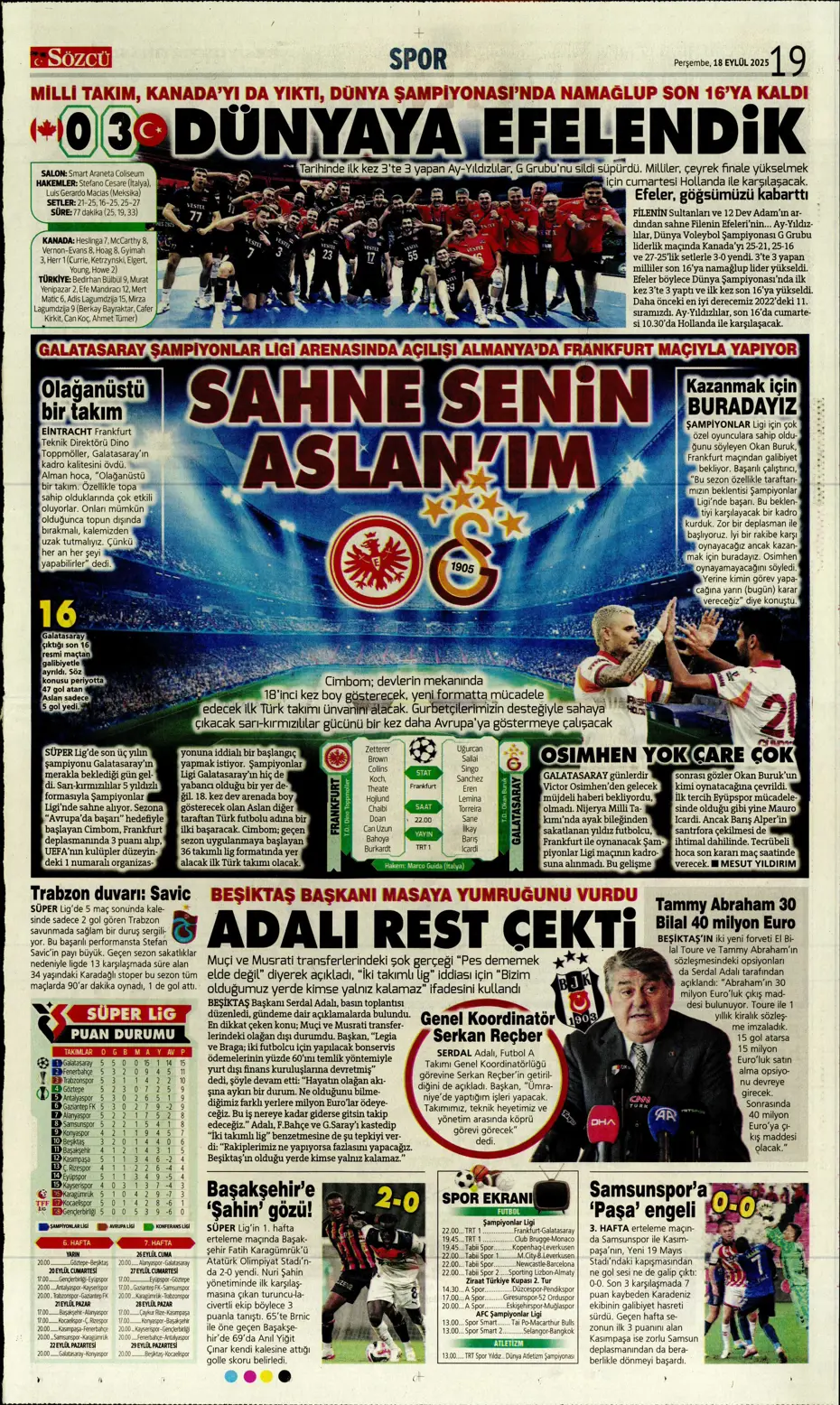 "Fenerbahçe 'Can' evinden vuruldu" | Sporun manşetleri - 5