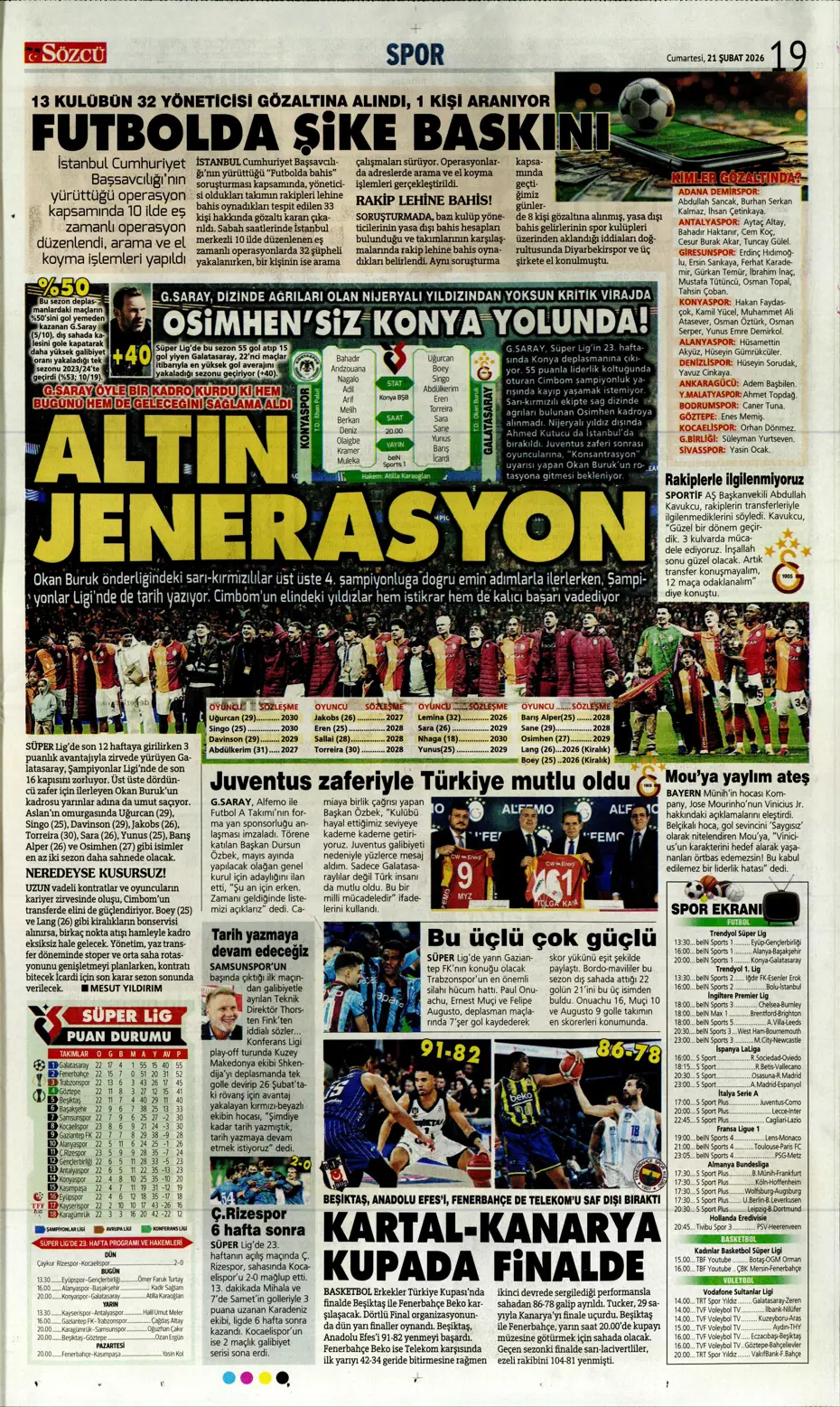 "İlk transfer Altay Bayındır" | Sporun manşetleri - 2