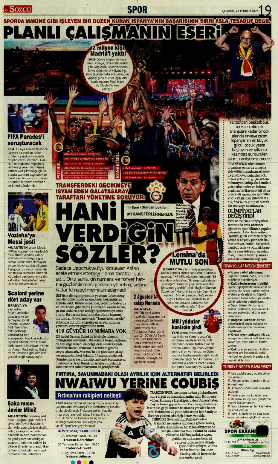 Ollie Watkins Fenerbahçe'ye geliyor | Sporun manşetleri - 8 Ollie Watkins Fenerbahçe'ye geliyor | Sporun manşetleri - 8