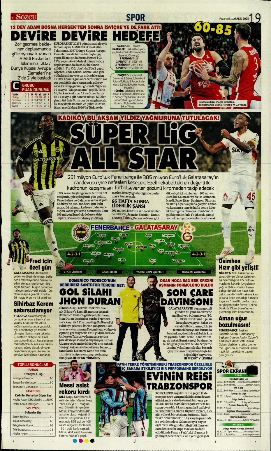 "Kadıköy'de 30 milyarlık dev buluşma" | Sporun manşetleri - 9