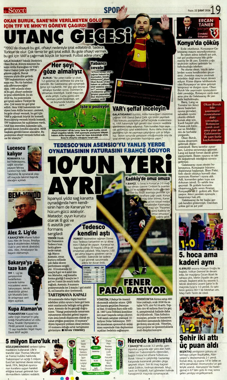 "Beklenen golcü Sörloth" | Sporun manşetleri - 21