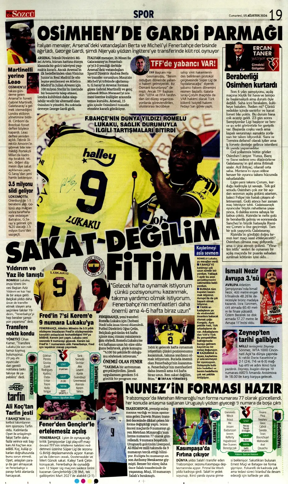 "Darwin Nunez geliyor" | Sporun manşetleri - 3 "Darwin Nunez geliyor" | Sporun manşetleri - 3