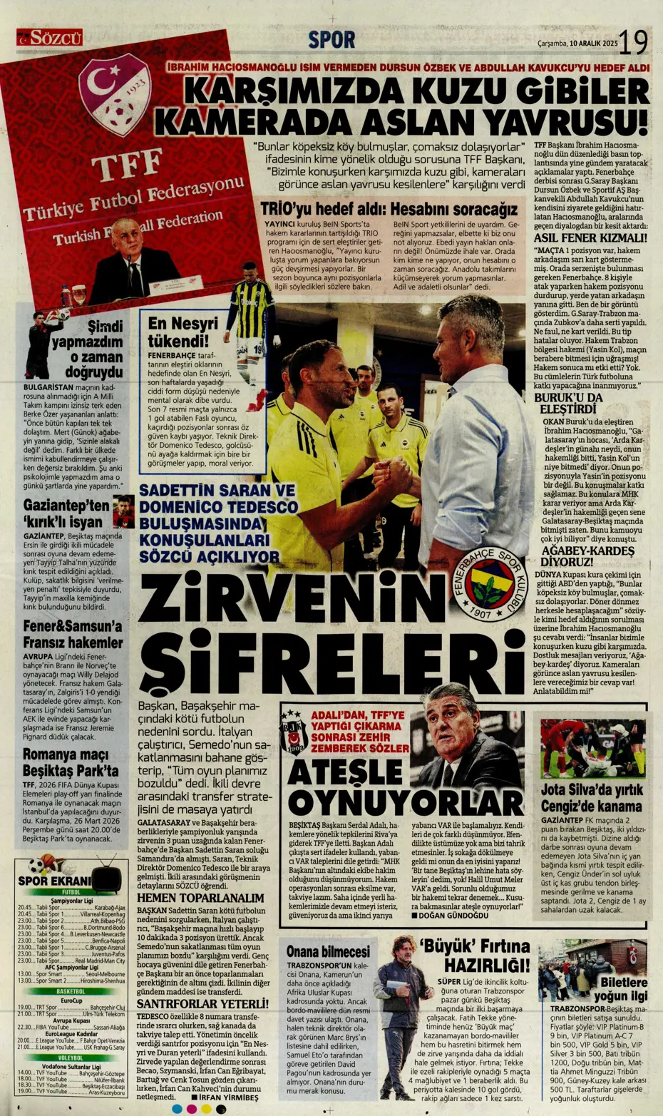 "Galatasaray 10 saniyede yıkıldı" | Sporun manşetleri - 9