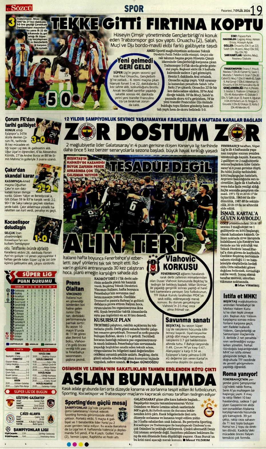 "İsmail Kartal'ın kader virajı" | Sporun manşetleri - 3