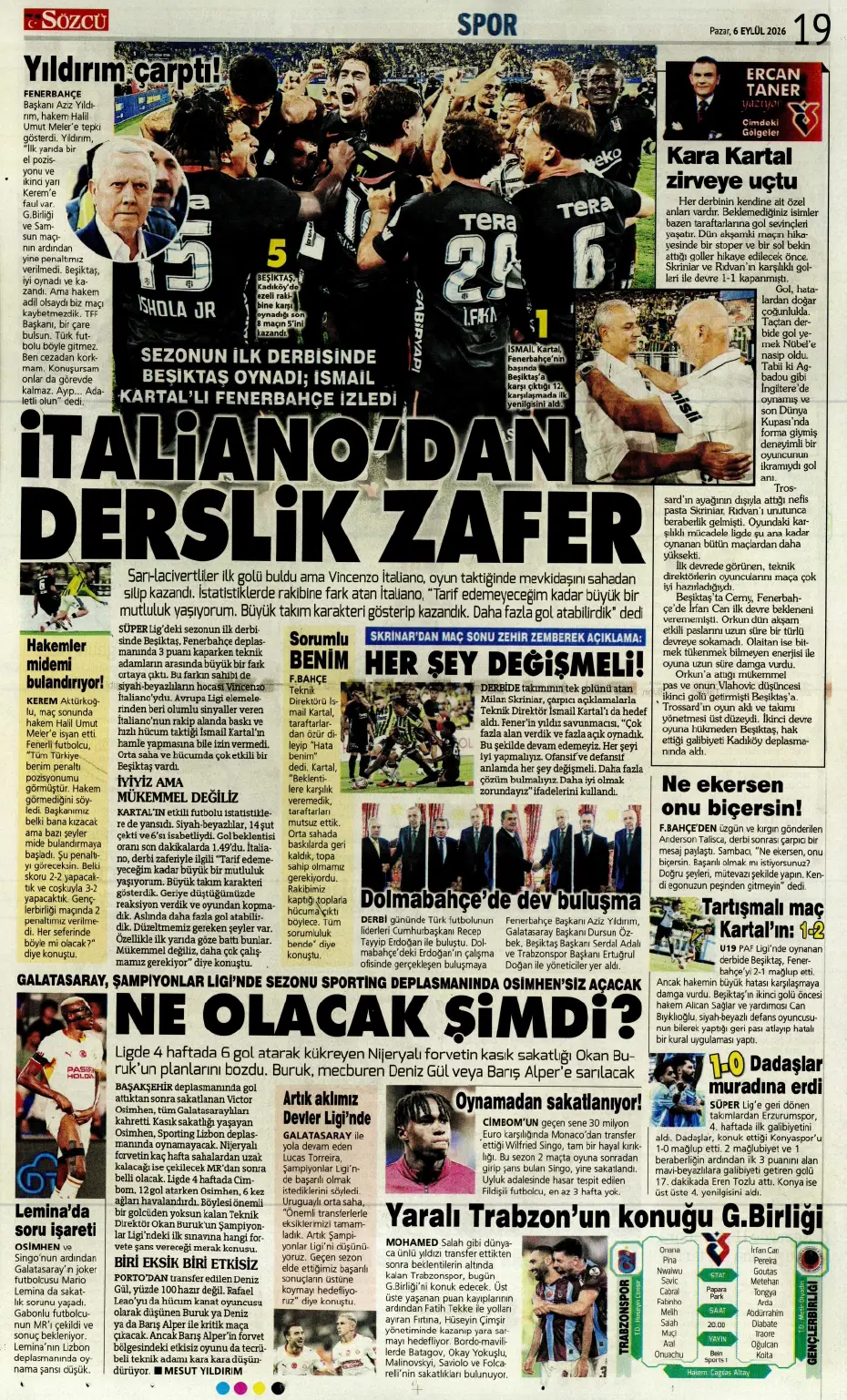 "Kadıköy'ün kralı Kartal" | Sporun manşetleri - 3 "Kadıköy'ün kralı Kartal" | Sporun manşetleri - 3