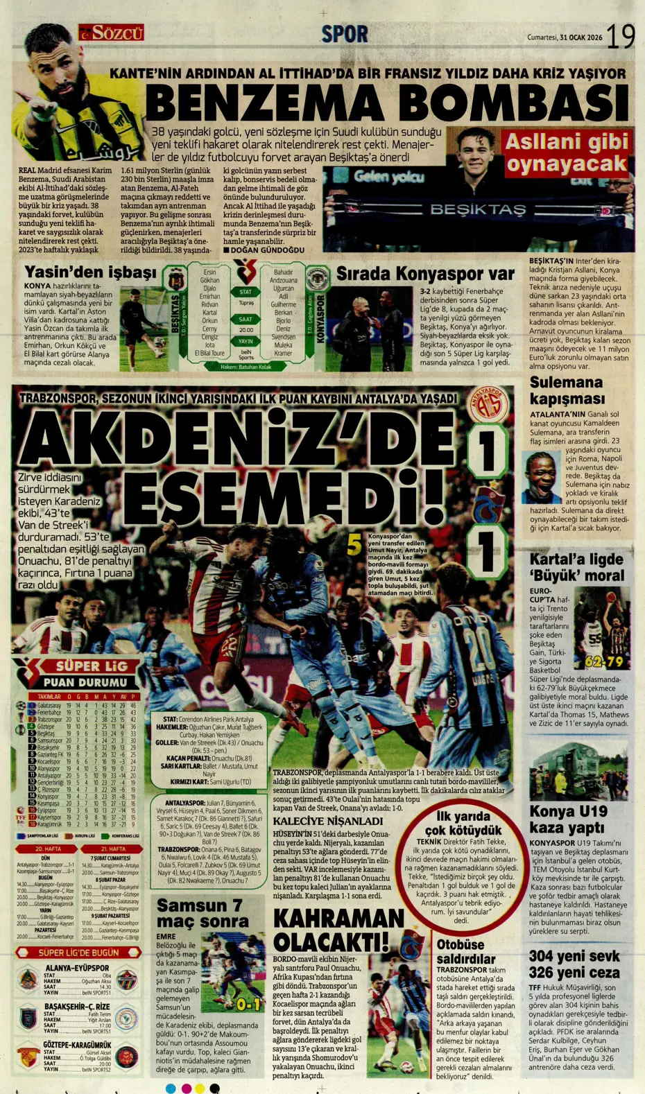 "Lookman, Fenerbahçe'de" | Sporun manşetleri - 11