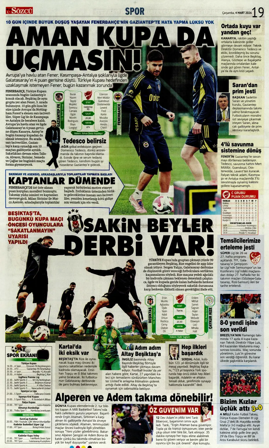 "Anlaşma tamam, sezon sonunda Fenerbahçe'den ayrılıyor" | Sporun manşetleri - 16 "Anlaşma tamam, sezon sonunda Fenerbahçe'den ayrılıyor" | Sporun manşetleri - 16
