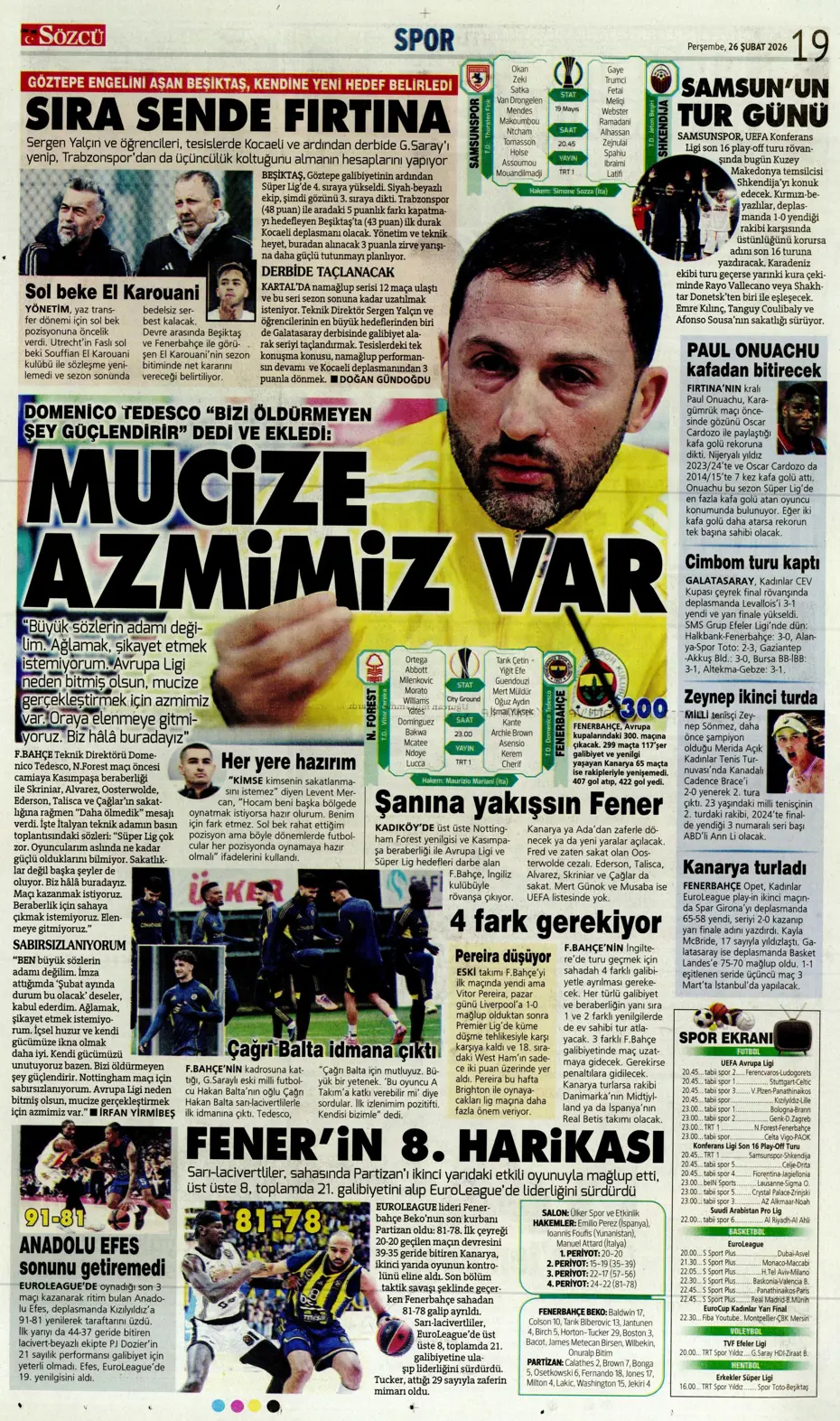 "Galatasaray kabustan zafer çıkardı" | Sporun manşetleri - 20