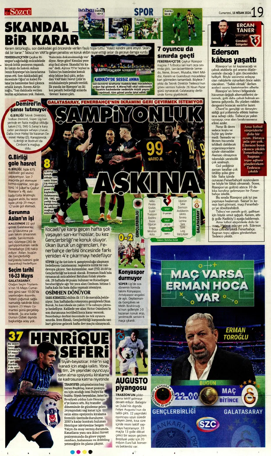 Ederson acı son | Sporun manşetleri - 7