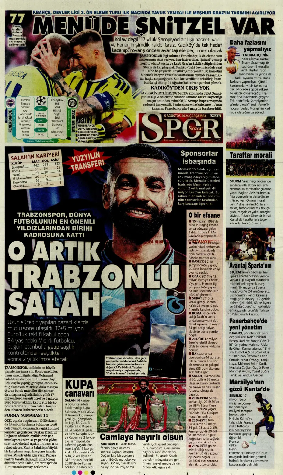 Salah sonrası Trabzonspor'un yeni bombası Süper Lig'den | Sporun manşetleri - 6