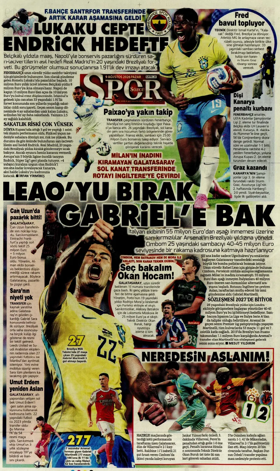 Fenerbahçe'de yaprak dökümü! Çağlar Söyüncü dahil tam 11 futbolcu | Sporun manşetleri - 3 Fenerbahçe'de yaprak dökümü! Çağlar Söyüncü dahil tam 11 futbolcu | Sporun manşetleri - 3
