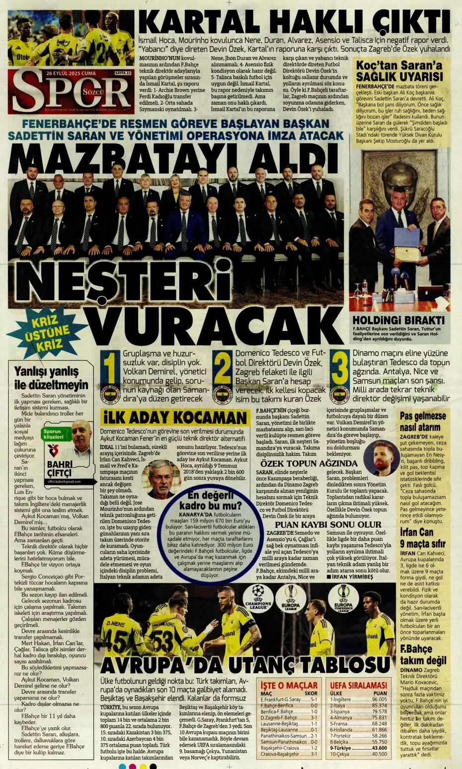 "Volkan Demirel'den Fenerbahçe'ye cevap" | Sporun manşetleri - 8