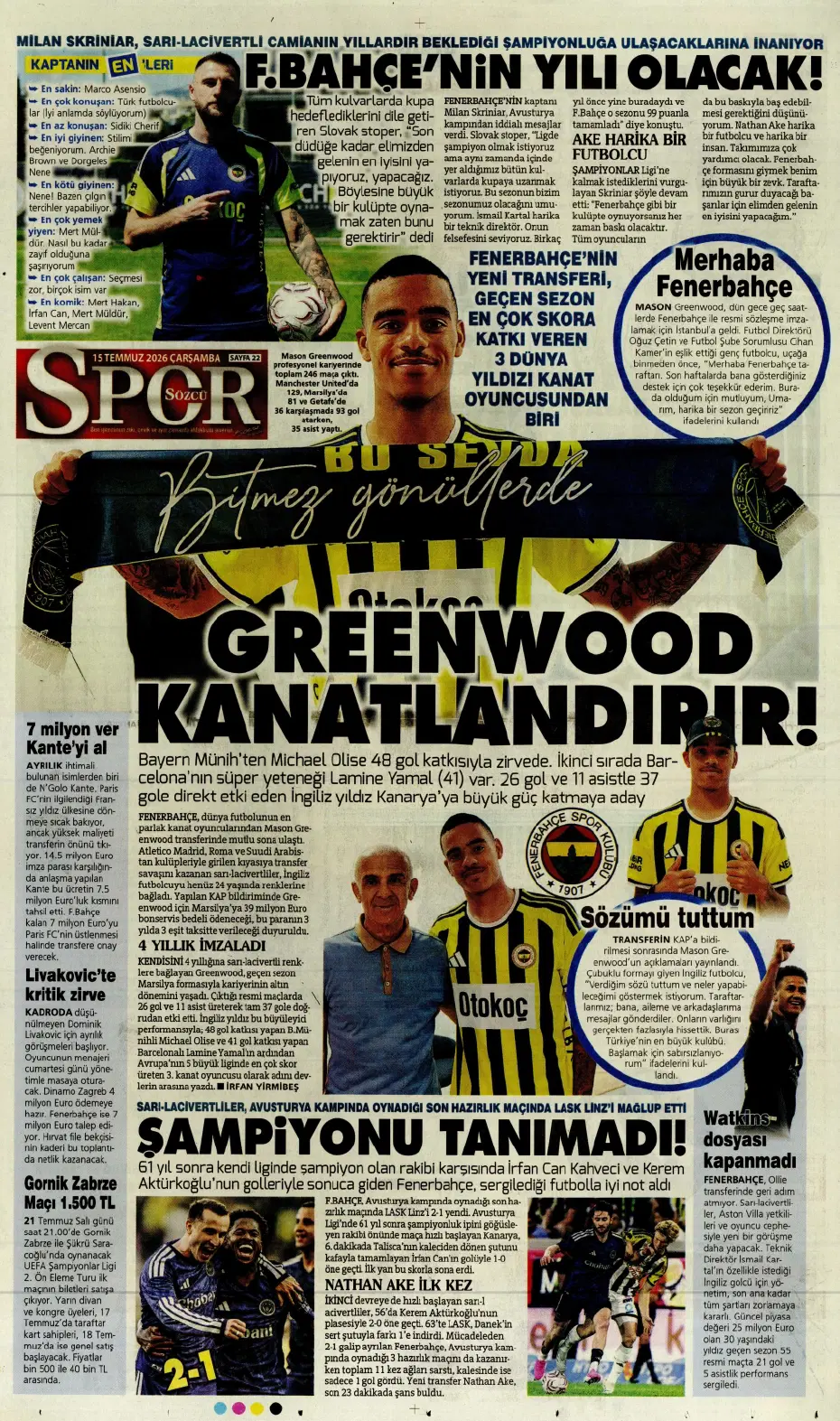 "Sıra geldi Rashford'a" | Sporun manşetleri - 13
