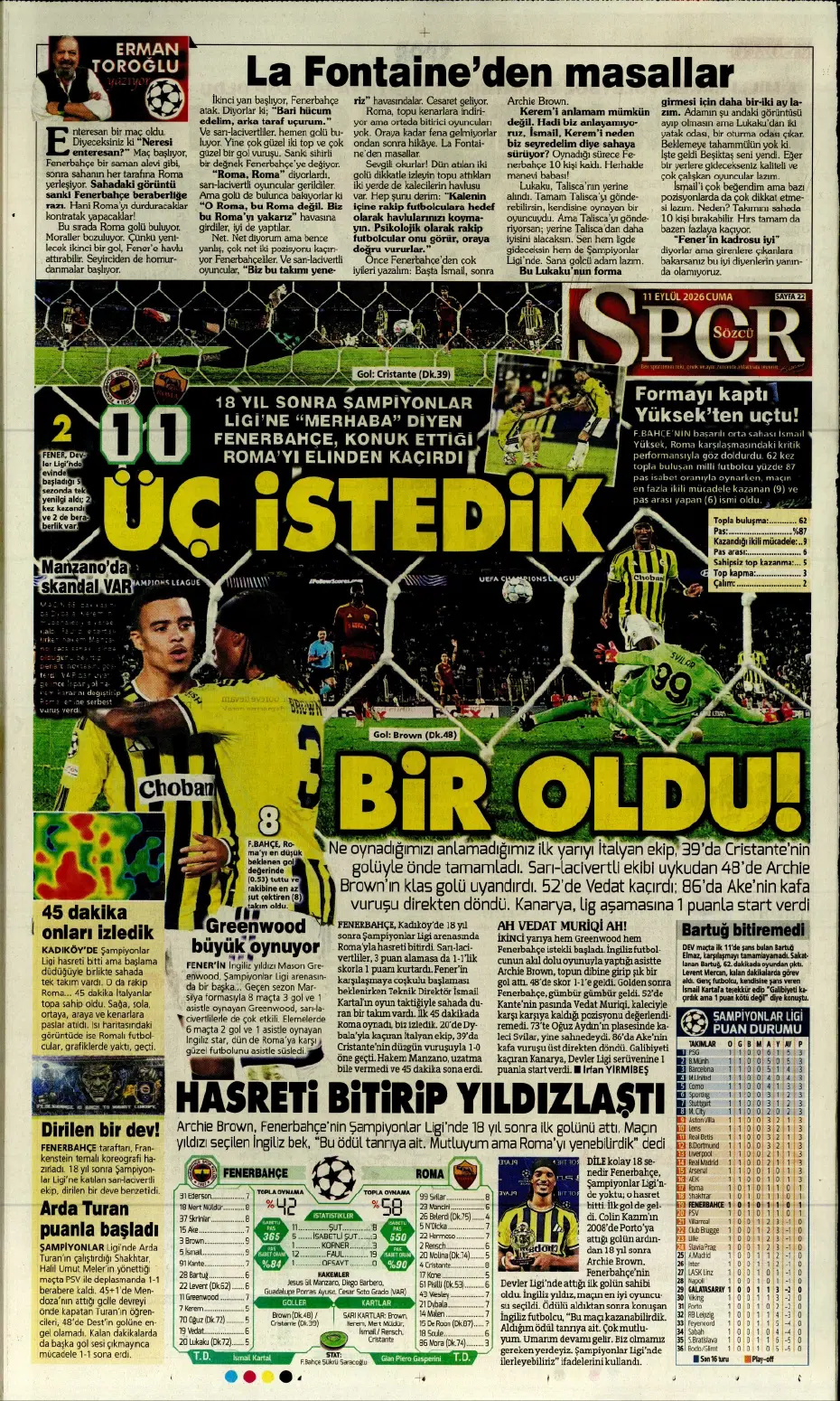 "İsmail Kartal gitti, geldi" | Sporun manşetleri - 3