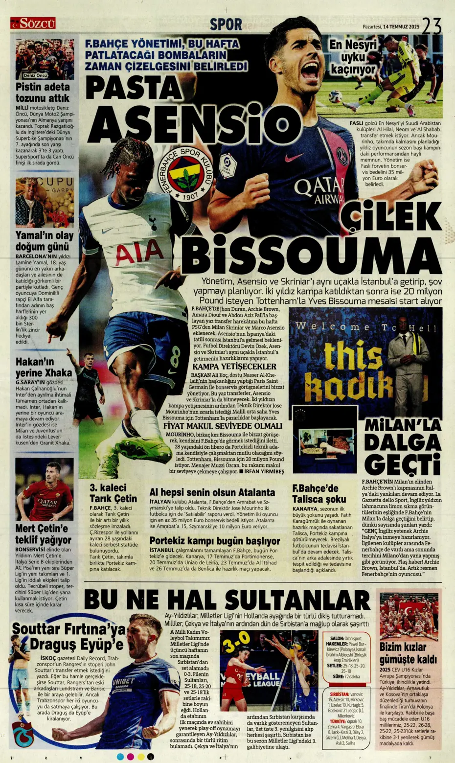 "Marco Asensio Fenerbahçe'de" | Sporun manşetleri - 7