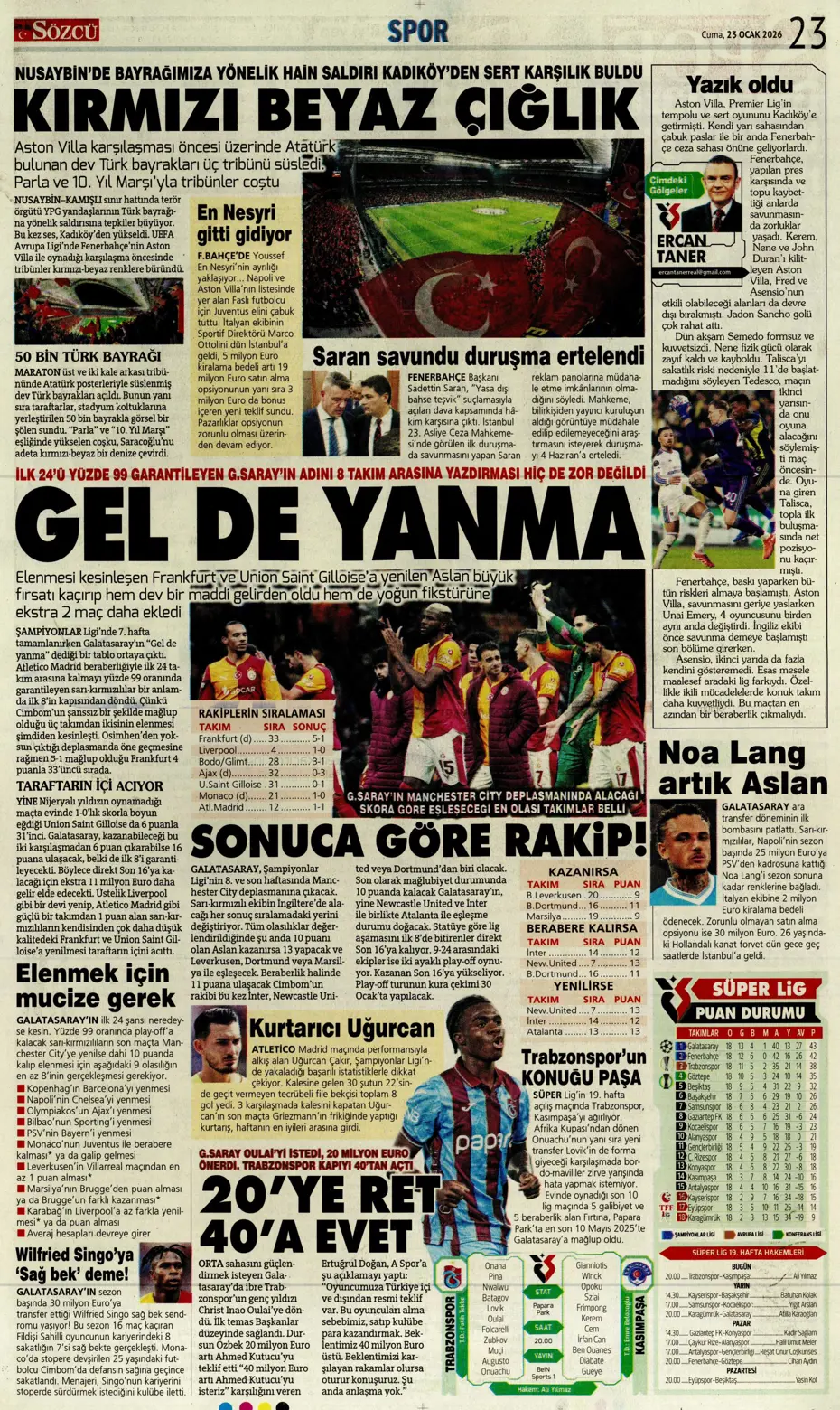 "Fenerbahçe'de En-Nesyri'nin yerine gelecek golcü belli" | Sporun manşetleri - 9 "Fenerbahçe'de En-Nesyri'nin yerine gelecek golcü belli" | Sporun manşetleri - 9