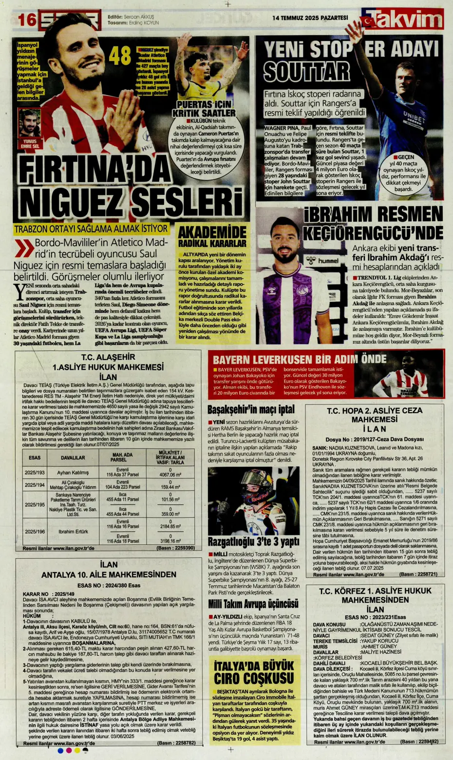 "Marco Asensio Fenerbahçe'de" | Sporun manşetleri - 6