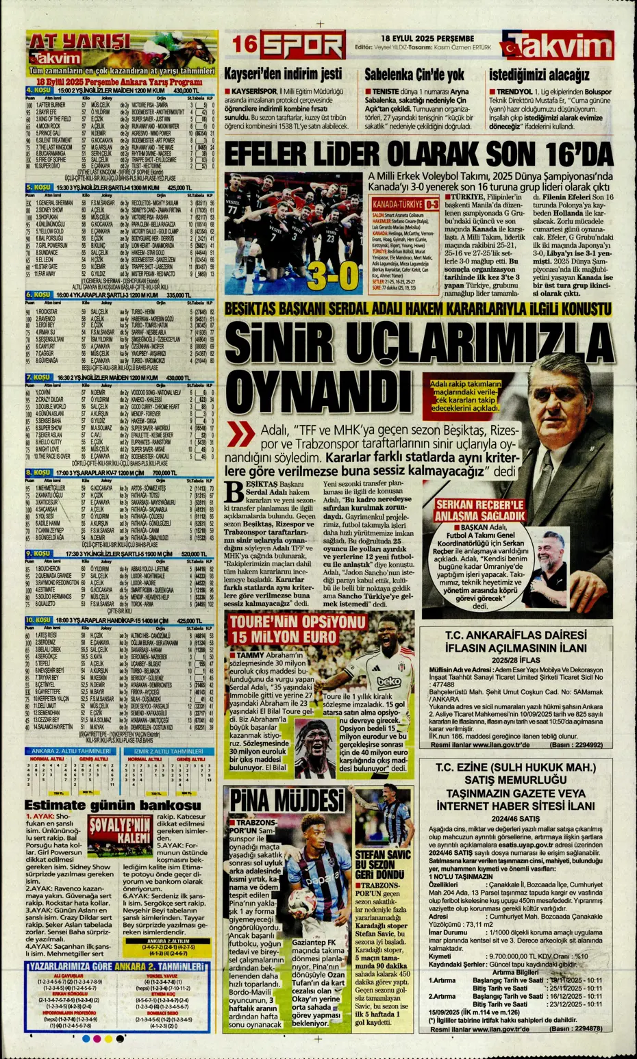 "Fenerbahçe 'Can' evinden vuruldu" | Sporun manşetleri - 5