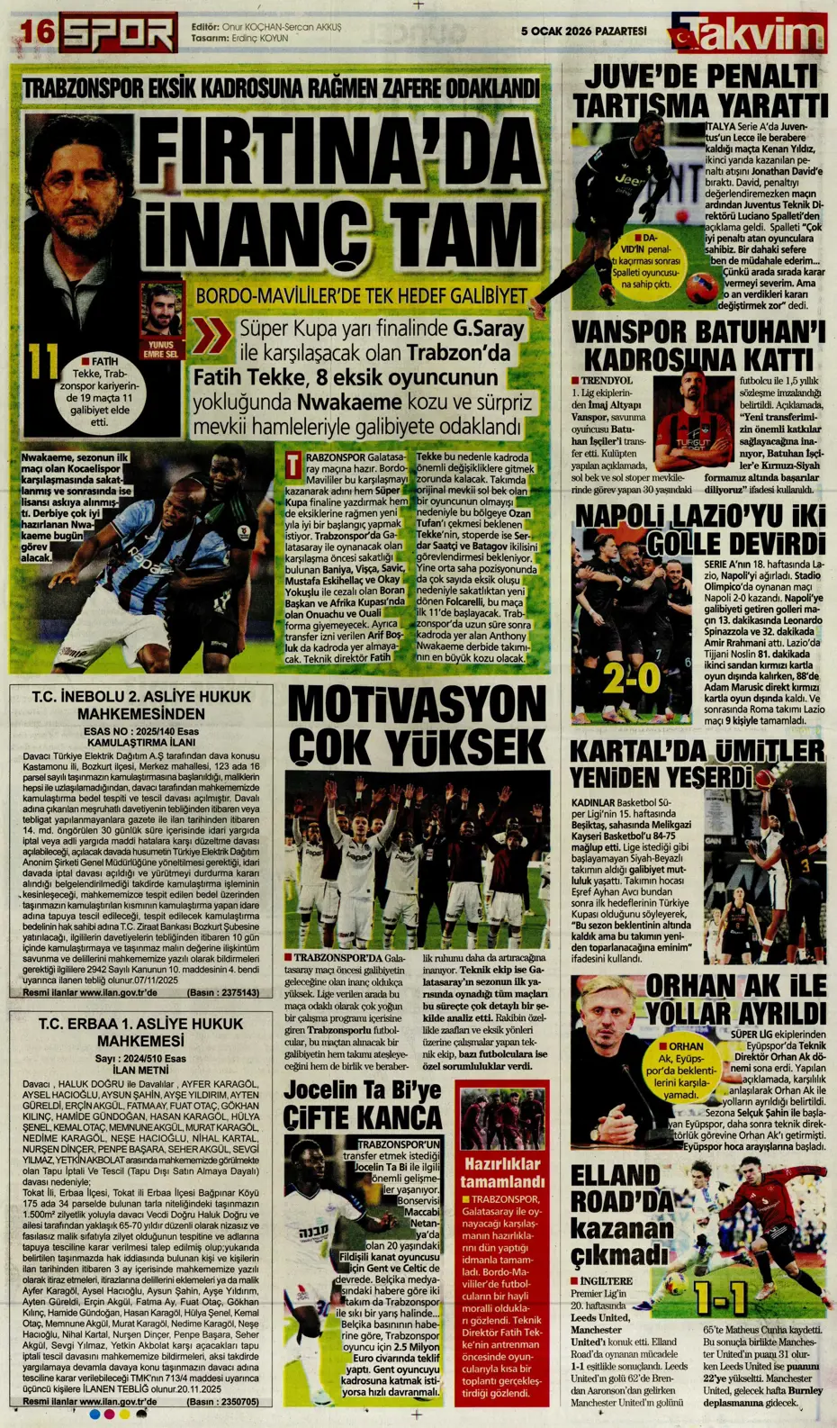 "Fenerbahçe'ye yeni yılın ilk piyangosu Sofyan Amrabat'tan" | Sporun manşetleri - 10