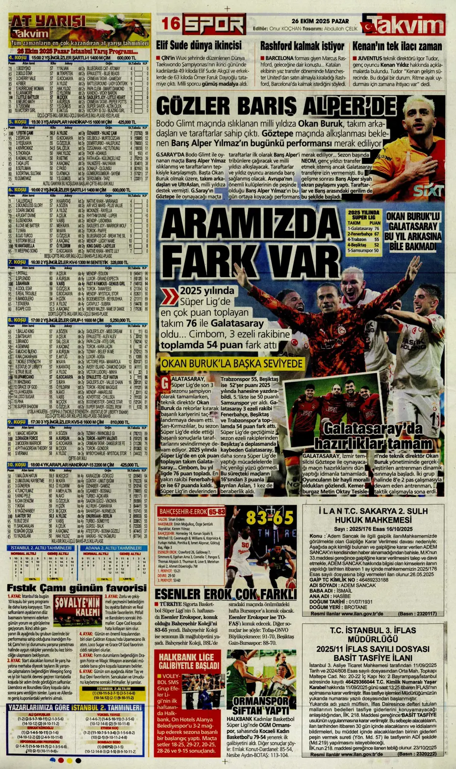 "Fenerbahçe'ye gol makinesi Sörloth" | Sporun manşetleri - 6 "Fenerbahçe'ye gol makinesi Sörloth" | Sporun manşetleri - 6