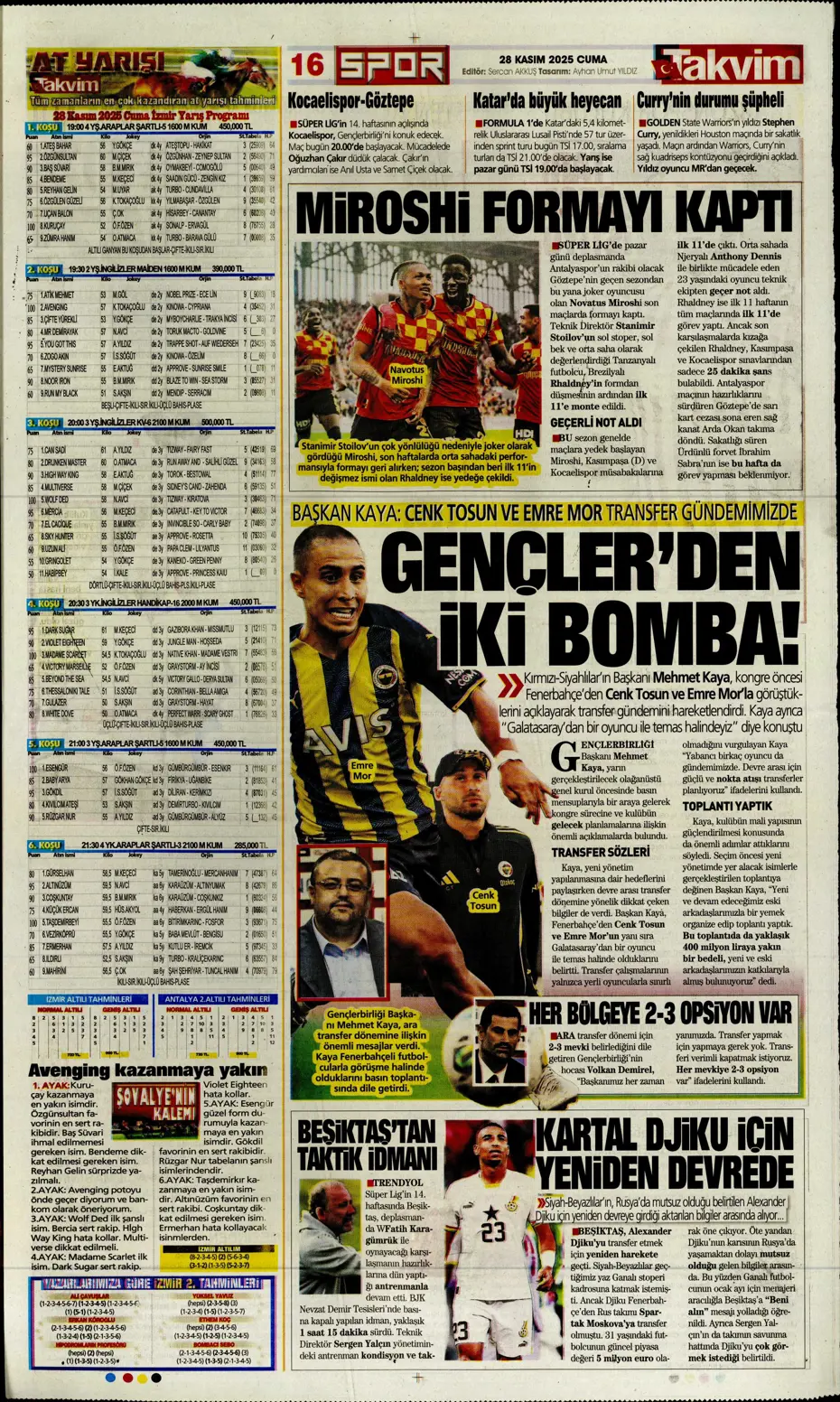 "Avrupa'nın lideri Samsunspor" | Sporun manşetleri - 6