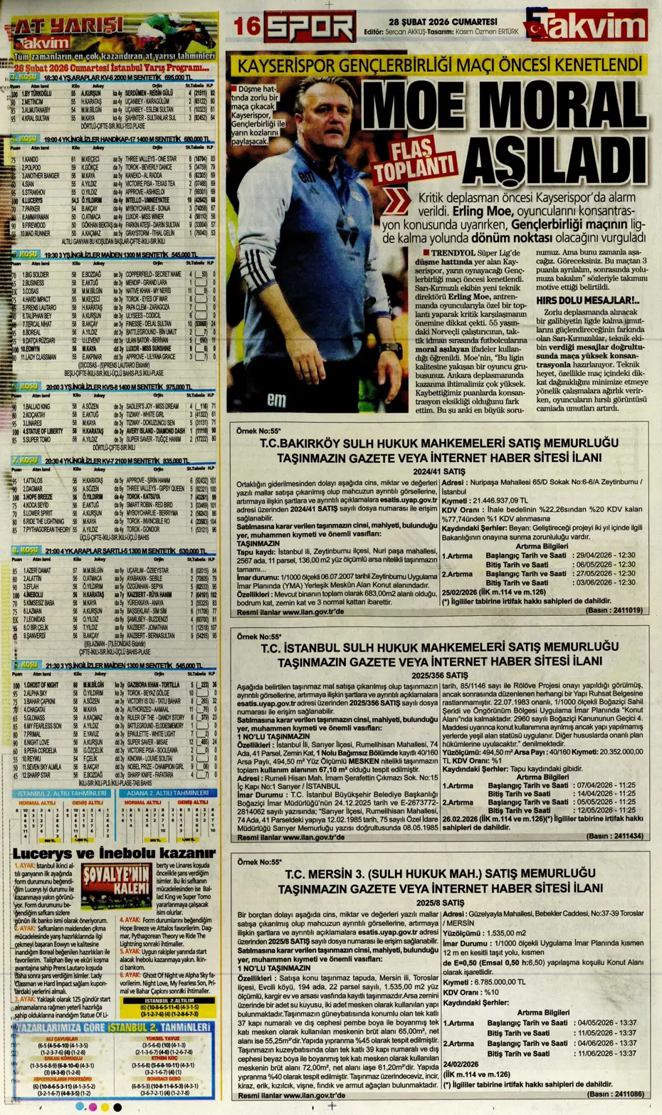 "İsmail Yüksek'e İngiliz takibi" | Sporun manşetleri - 6