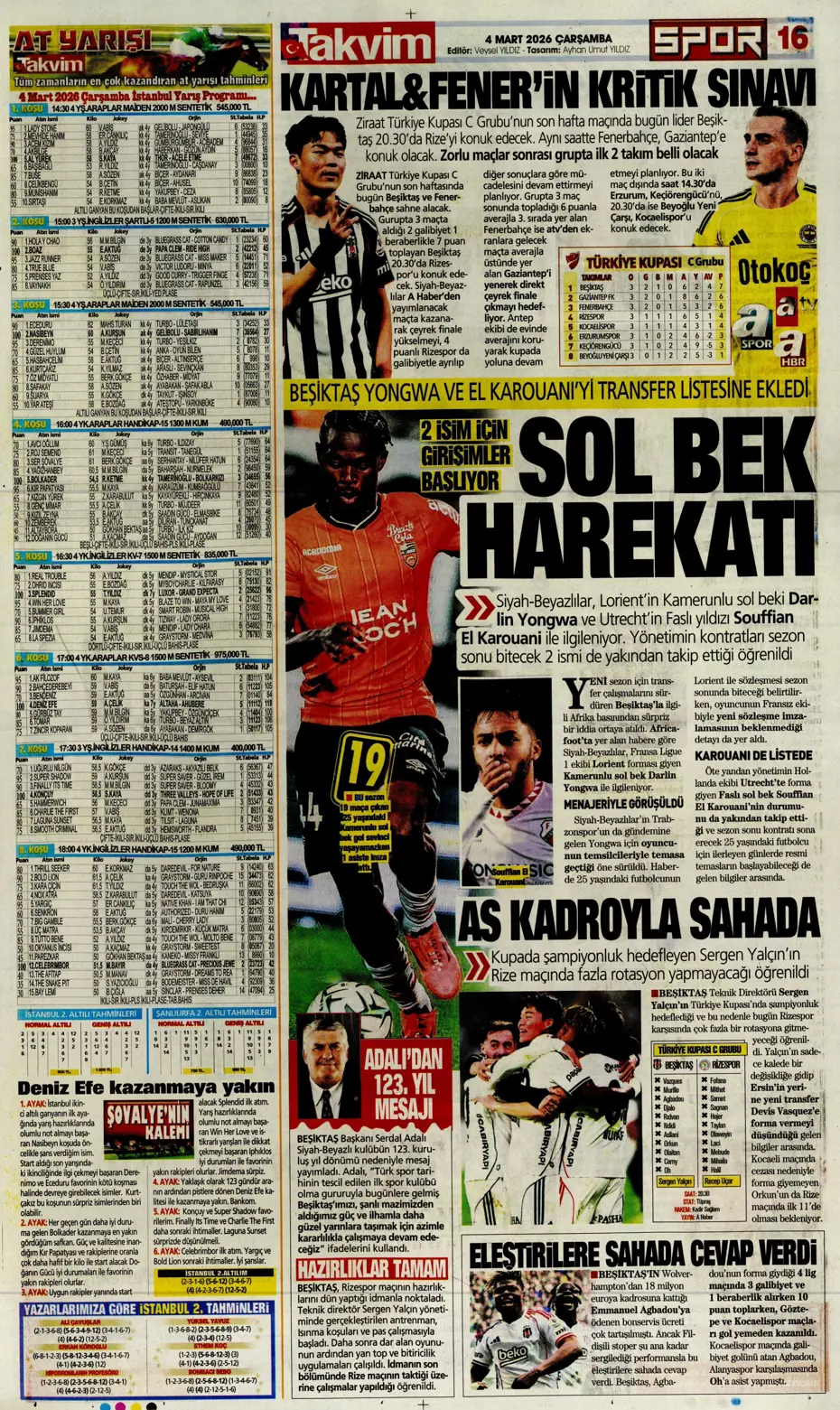 "Anlaşma tamam, sezon sonunda Fenerbahçe'den ayrılıyor" | Sporun manşetleri - 5 "Anlaşma tamam, sezon sonunda Fenerbahçe'den ayrılıyor" | Sporun manşetleri - 5