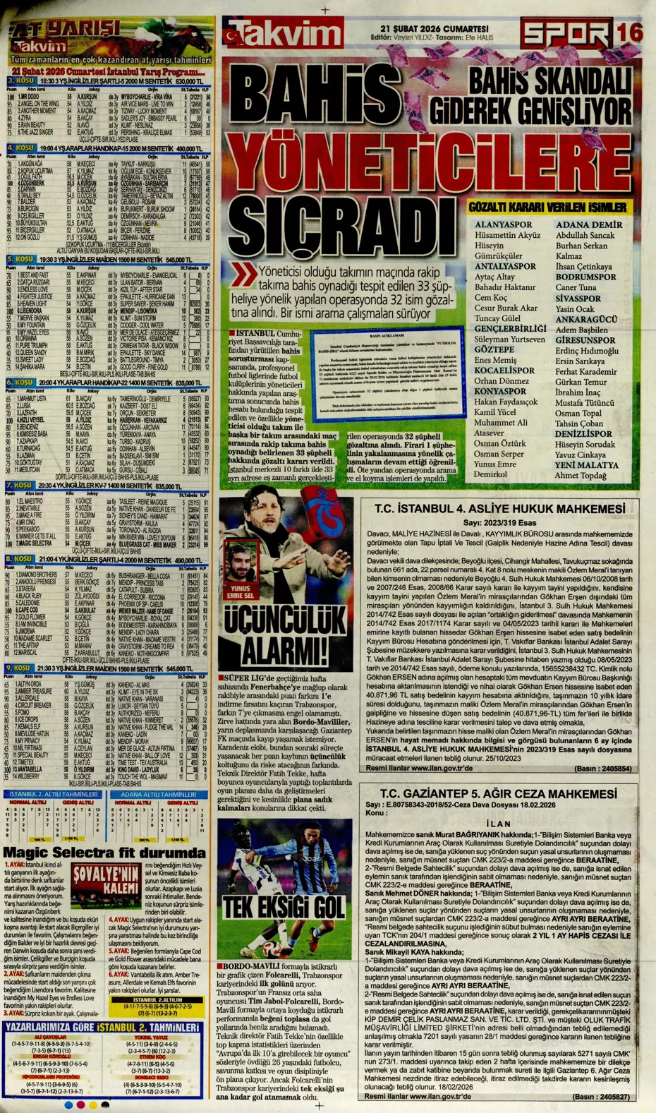 "İlk transfer Altay Bayındır" | Sporun manşetleri - 3