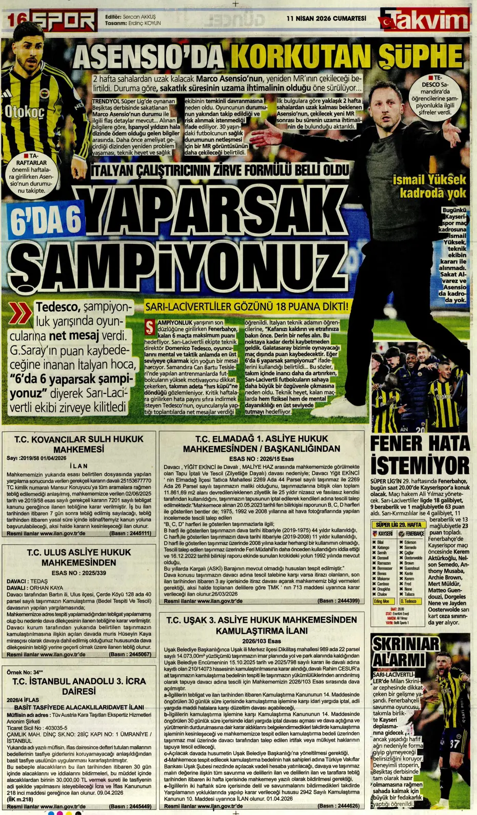 "Devler Osimhen için sırada" | Sporun manşetleri - 13