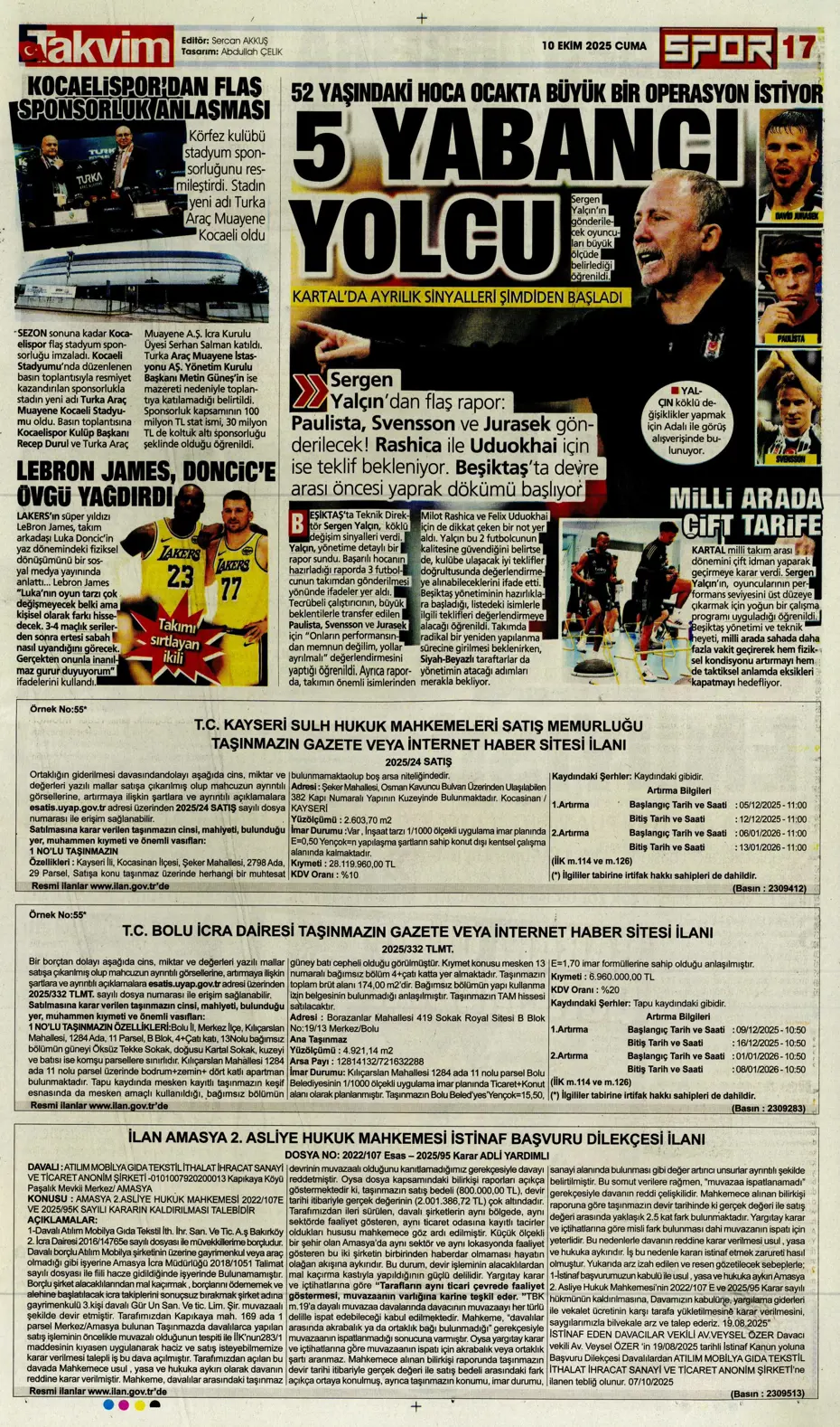 "Sadettin Saran ilk transferini milli yıldızla yapıyor" | Sporun manşetleri - 5