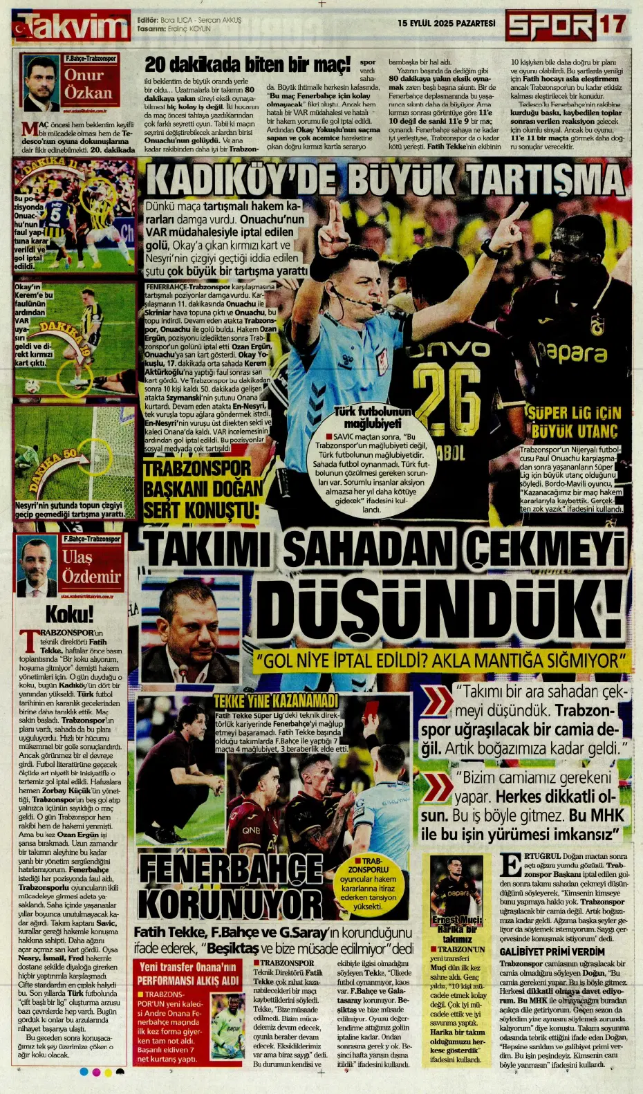 "Galatasaray'da Leroy Sane sıkıntısı" | Sporun manşetleri - 5
