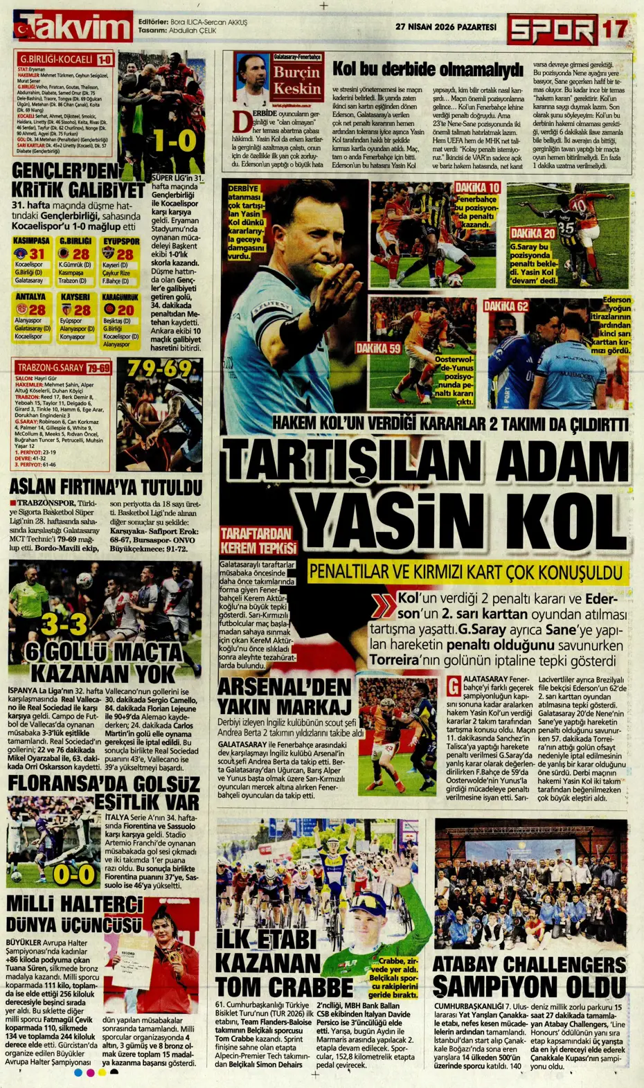 "Aslan Fener'i 7 bitirdi" | Sporun manşetleri - 5 "Aslan Fener'i 7 bitirdi" | Sporun manşetleri - 5